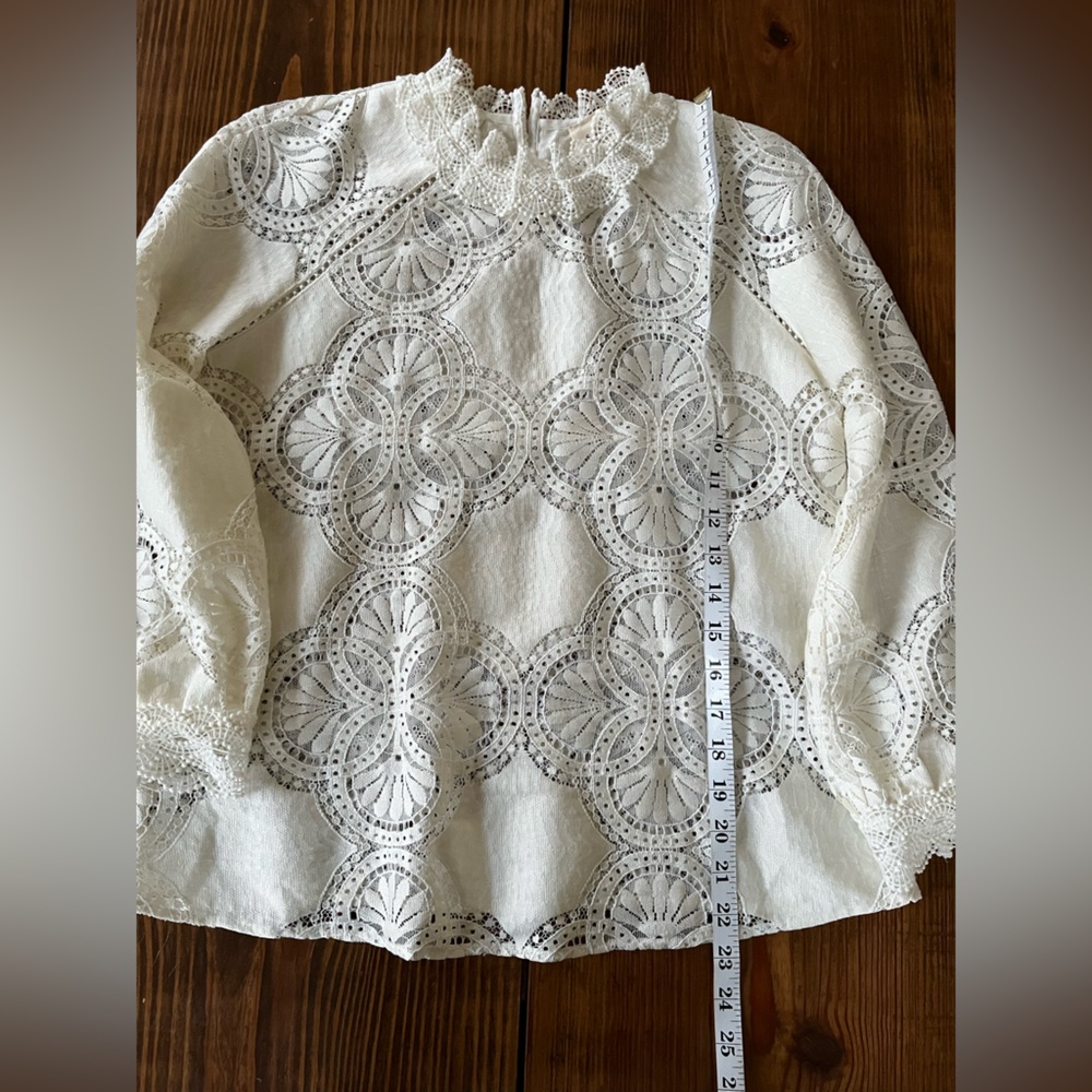 Sezane Bianca Blouse Ecru - Size 2 - Picture 12 of 13